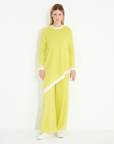 T23Y-6004 Asimetrik Kesim Triko Tunik - 8