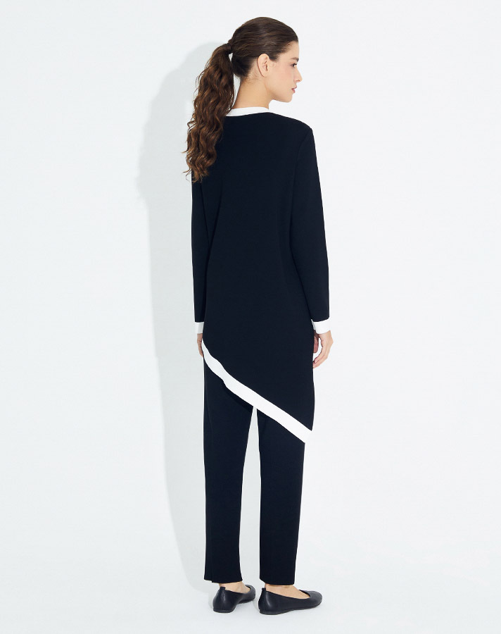 T23Y-6004 Asimetrik Kesim Triko Tunik - 10
