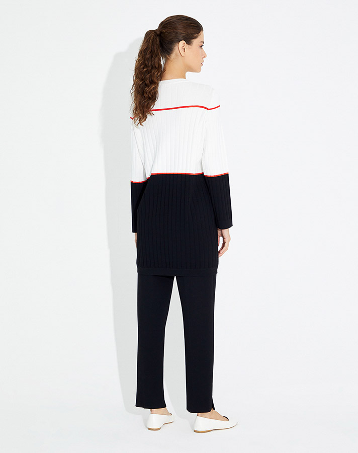T23Y-6005 Fitilli Triko Tunik - 4