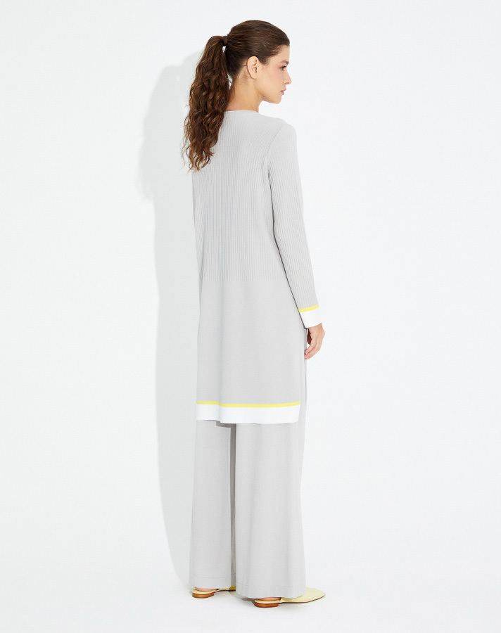 T23Y-6006 Cep Görünümlü Fitilli Triko Tunik - 3