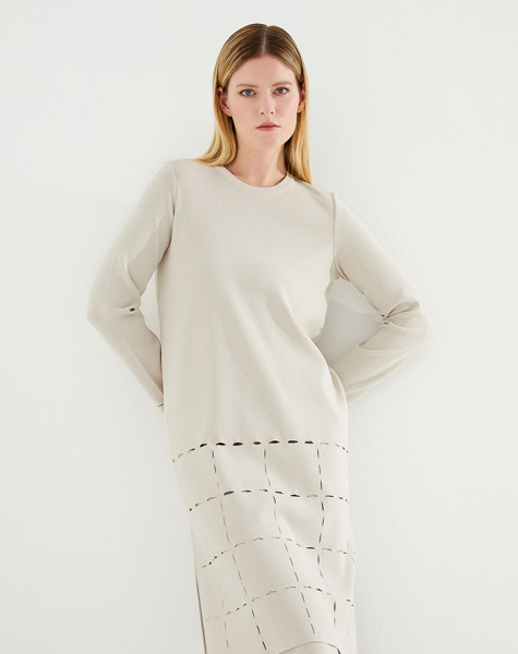 T23Y-6011 Ajurlu Triko Tunik - 6