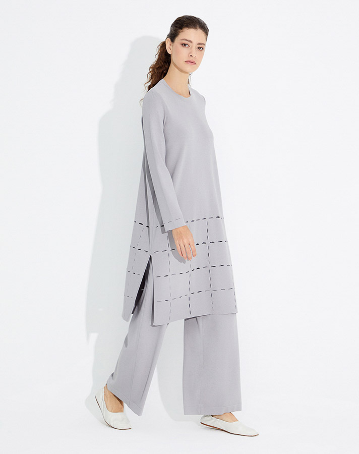 T23Y-6011 Ajurlu Triko Tunik - 10