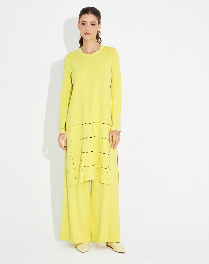 T23Y-6011 Ajurlu Triko Tunik - 12