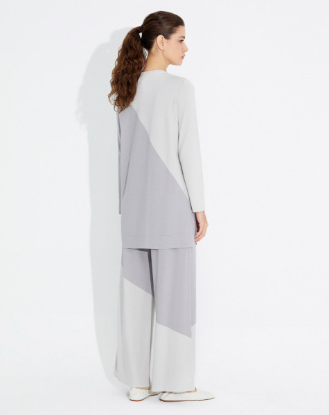 T23Y-6014 Deseni Asimetrik Triko Tunik - 6