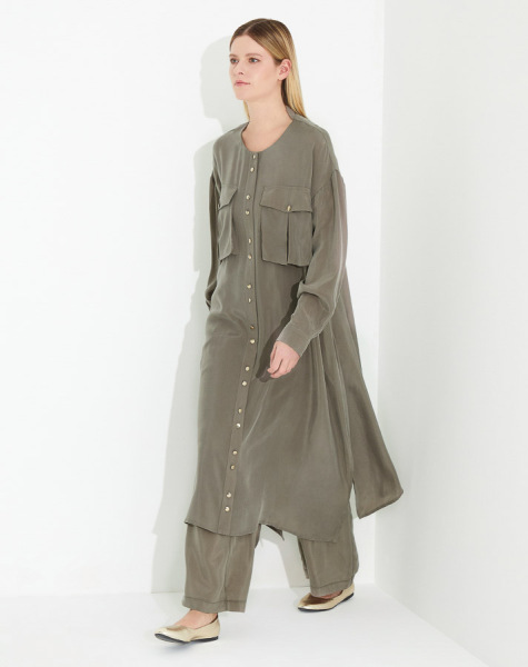 T23Y-6015 Düğmeli Kupra Tunik - 6