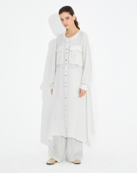 T23Y-6015 Düğmeli Kupra Tunik - 7