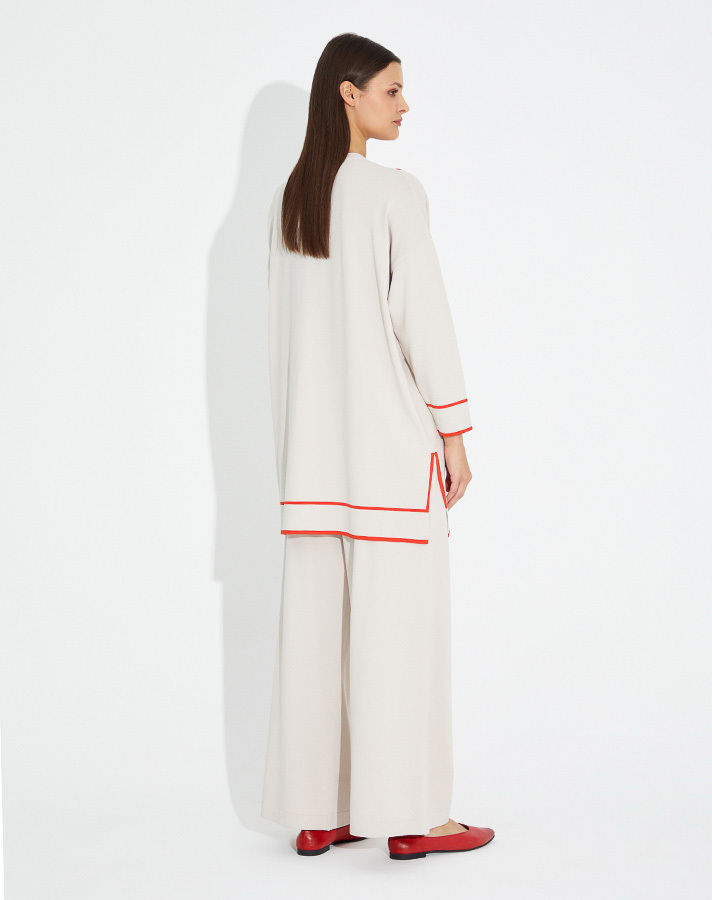T23Y-6022 Gizli V Yaka Triko Tunik - 3