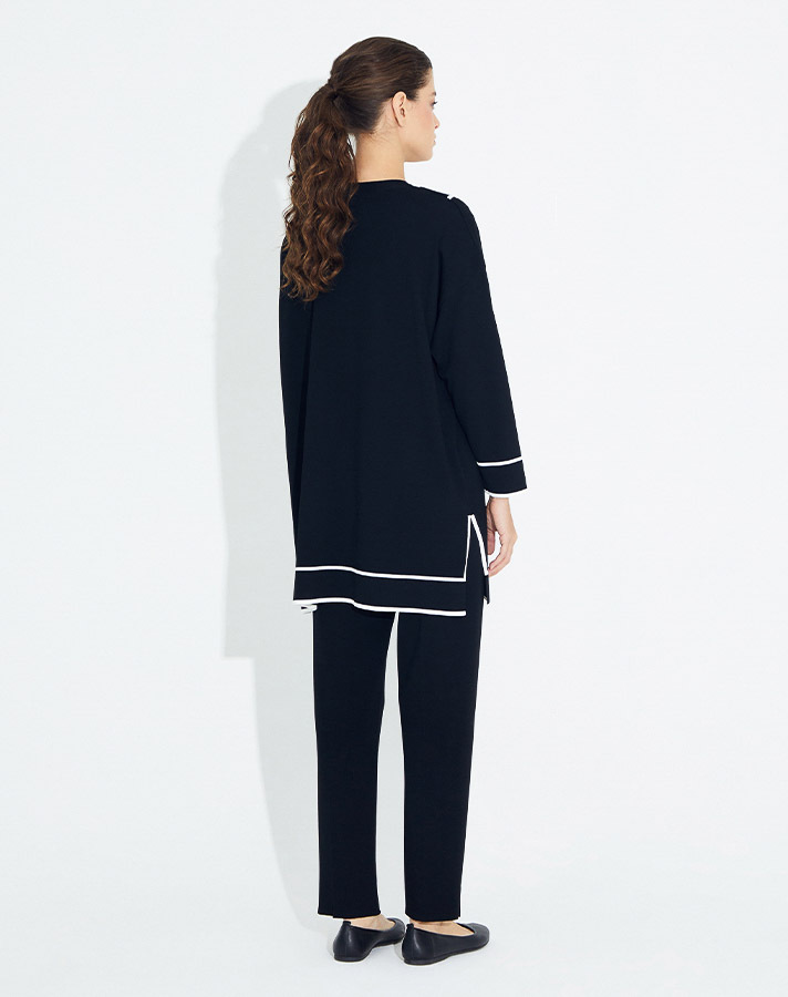 T23Y-6022 Gizli V Yaka Triko Tunik - 11