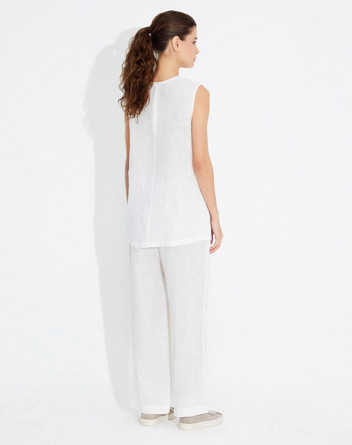 T23Y-6032 Kolsuz Keten Tunik - 7