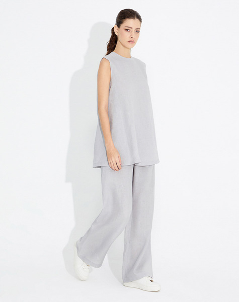 T23Y-6032 Kolsuz Keten Tunik - 8