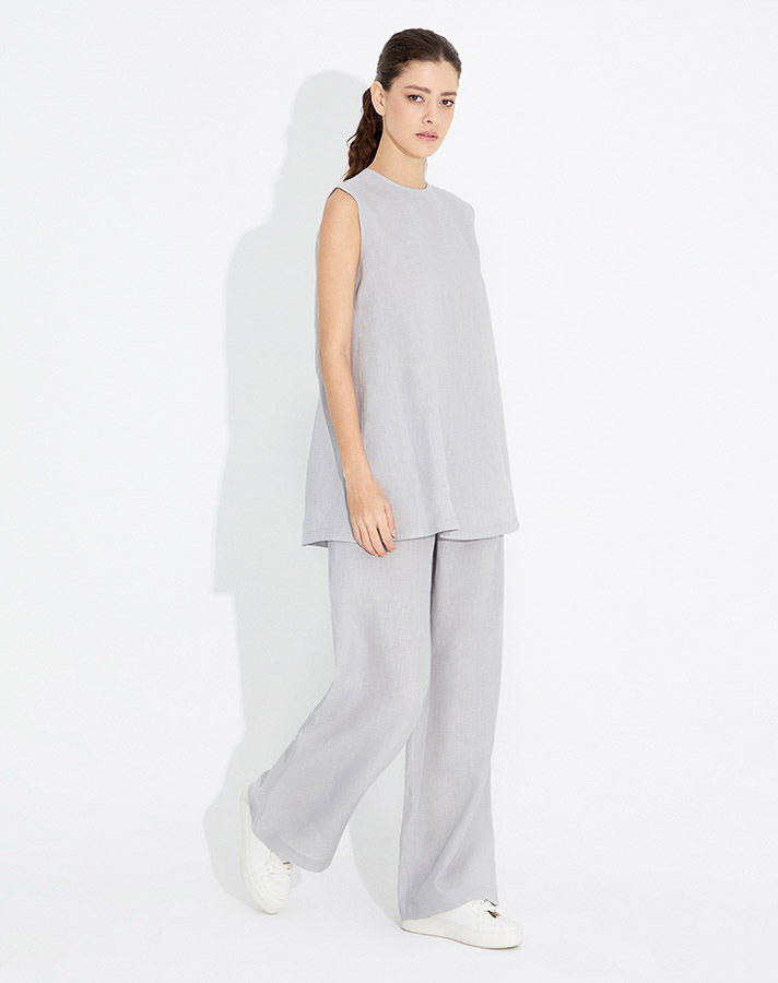 T23Y-6032 Kolsuz Keten Tunik - 8
