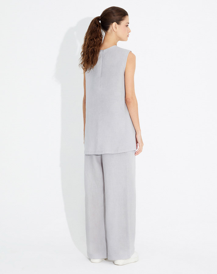 T23Y-6032 Kolsuz Keten Tunik - 9