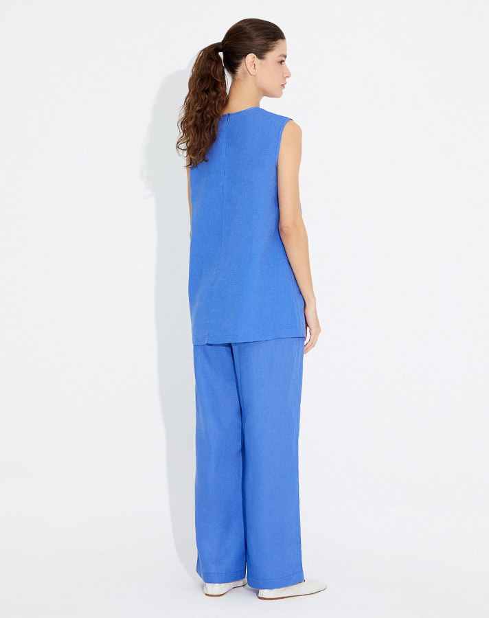 T23Y-6032 Kolsuz Keten Tunik - 11