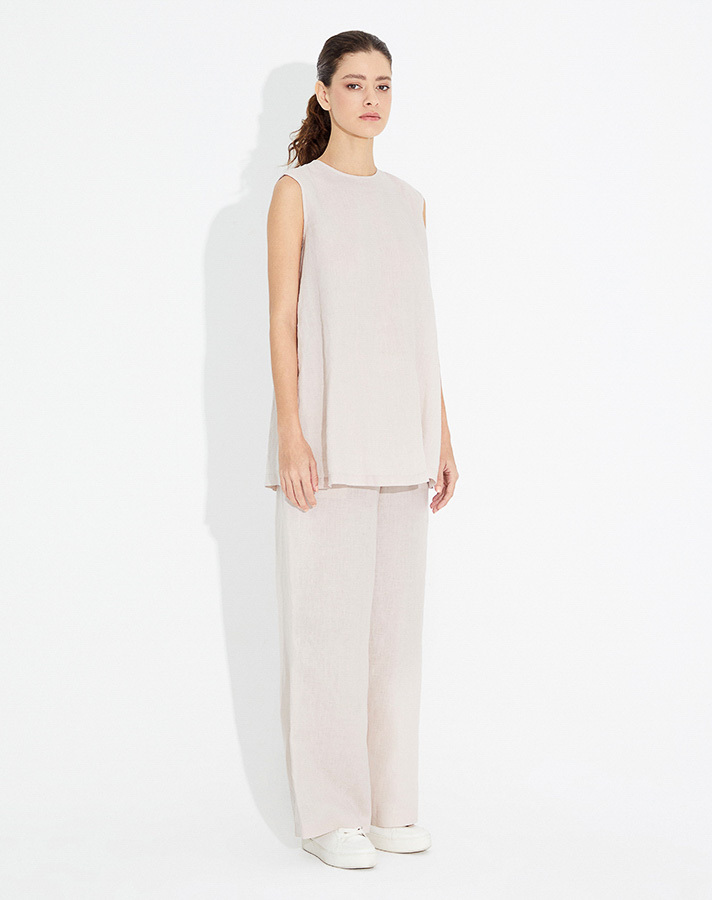 T23Y-6032 Kolsuz Keten Tunik - 12