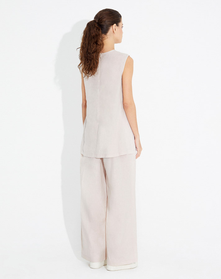 T23Y-6032 Kolsuz Keten Tunik - 13