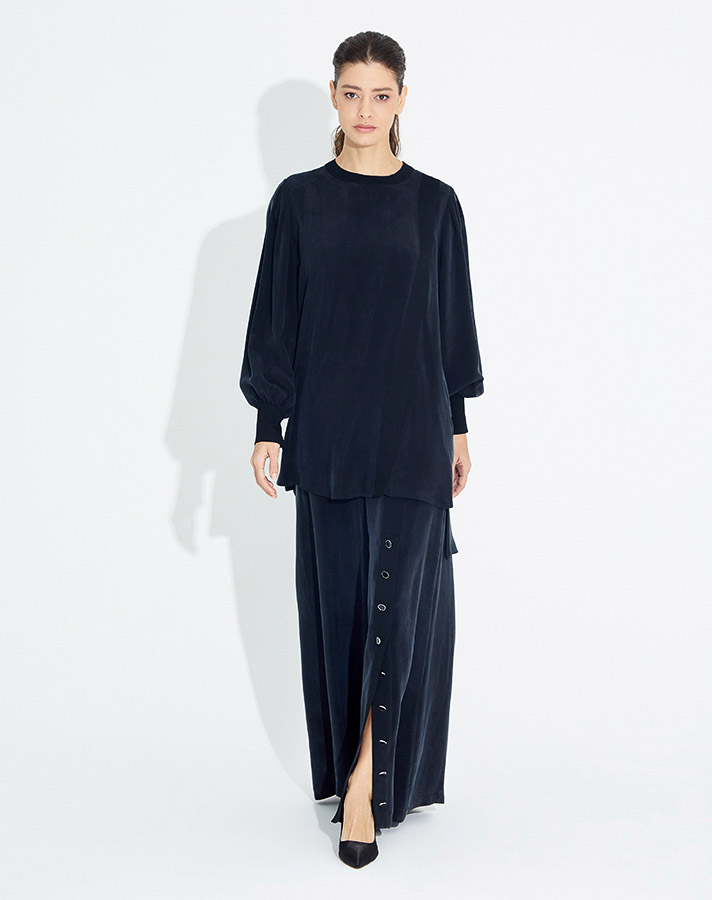 T23Y-6033 Balon Kollu Kupra Tunik - 6