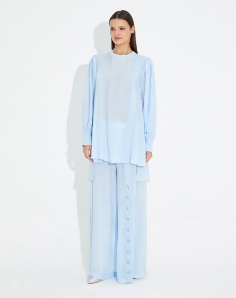 T23Y-6033 Balon Kollu Kupra Tunik - 1