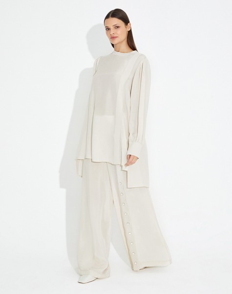 T23Y-6033 Balon Kollu Kupra Tunik - 8