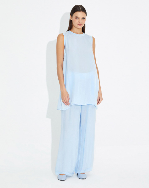 T23Y-6034 Kolsuz Kupra Triko Basic Tunik - 5