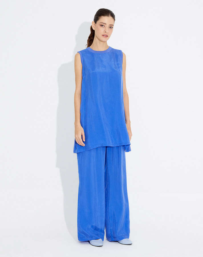 T23Y-6034 Kolsuz Kupra Triko Basic Tunik - 1