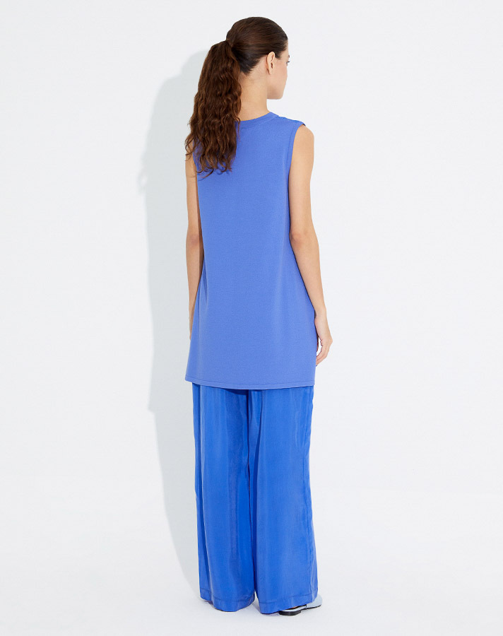 T23Y-6034 Kolsuz Kupra Triko Basic Tunik - 2