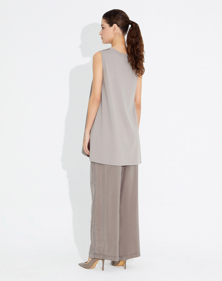 T23Y-6034 Kolsuz Kupra Triko Basic Tunik - 10