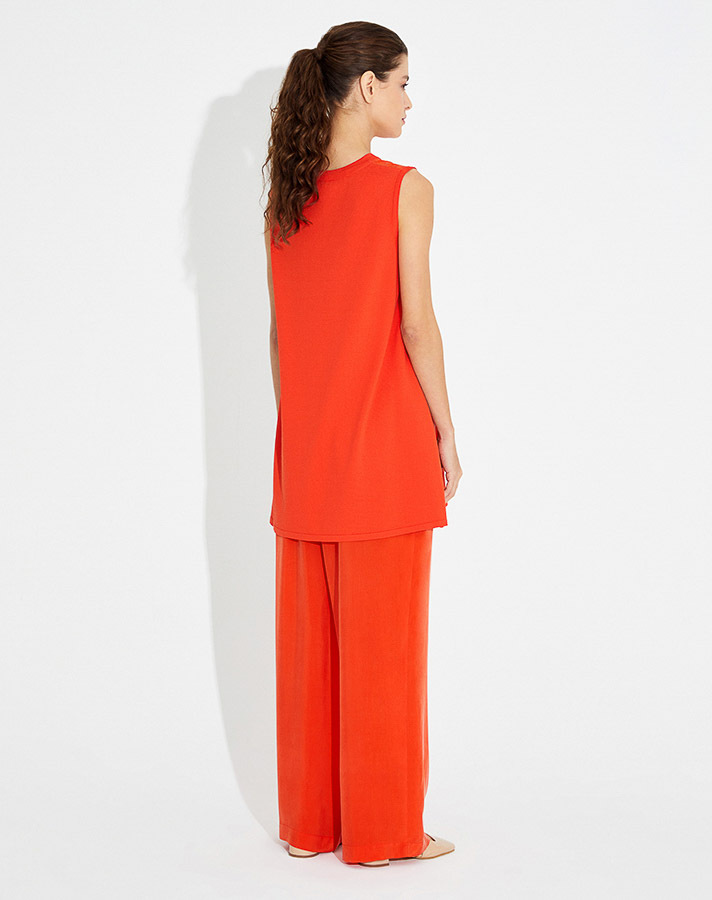 T23Y-6034 Kolsuz Kupra Triko Basic Tunik - 12