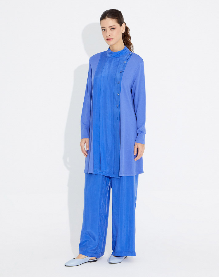 T23Y-6036 Hakim Yaka Kupra Detalı Triko Tunik - 7