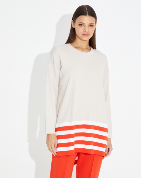 T23Y-7000 Dar Paça Triko Pantolon 1154-ORANGE - 2