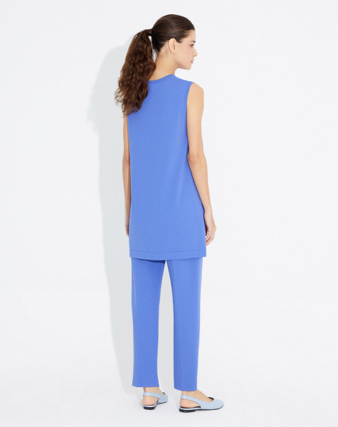 T23Y-7000 Dar Paça Triko Pantolon 1183-BLUE - MISS DALIDA (1)