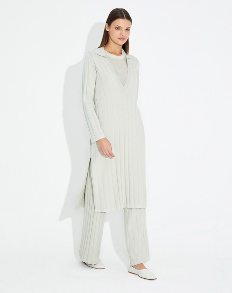 T23Y-7003 Kalın Fitilli Triko Pantolon - 6