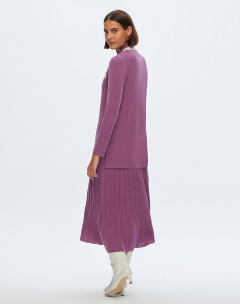 Color Detailed Pleat Skirt - 2