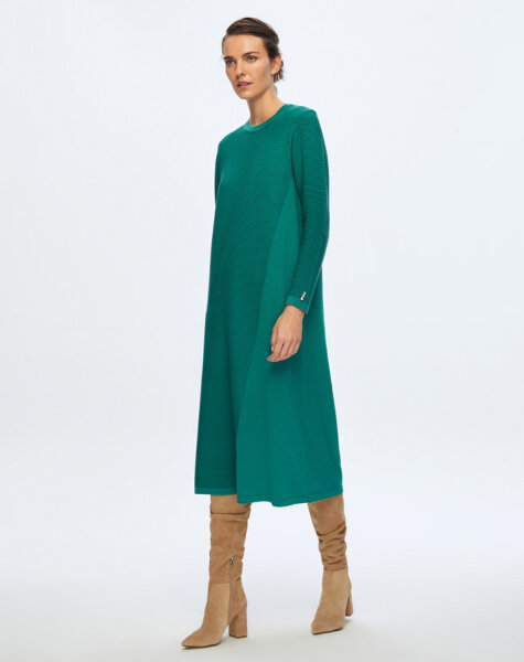 T24K-4001 Fitilli Triko Elbise IMOLA-EMERLAND 