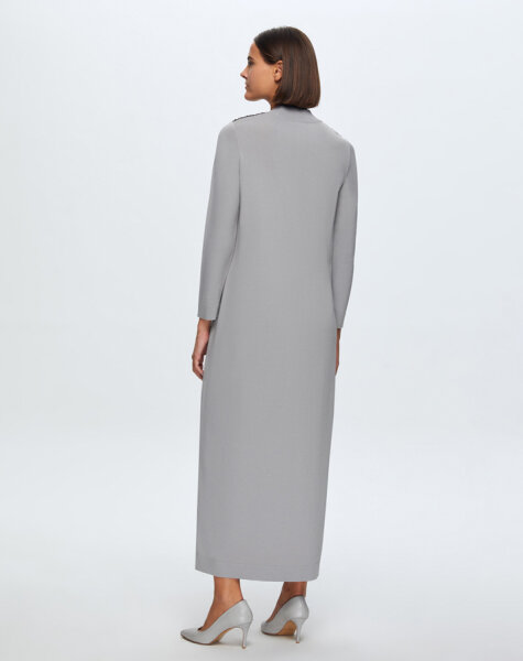 T24K-4009 Parlak Taşlı Elbise 1179-GREY - 2