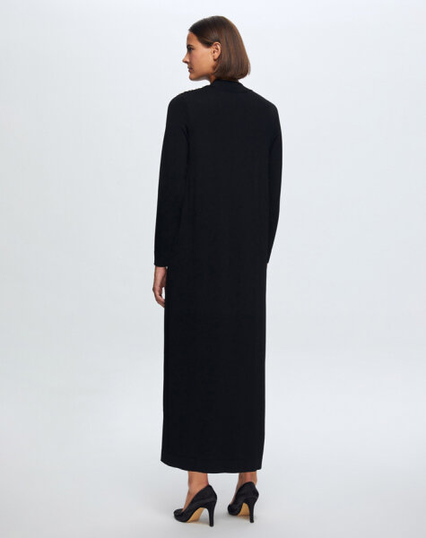 T24K-4009 Parlak Taşlı Elbise BLACK - 4