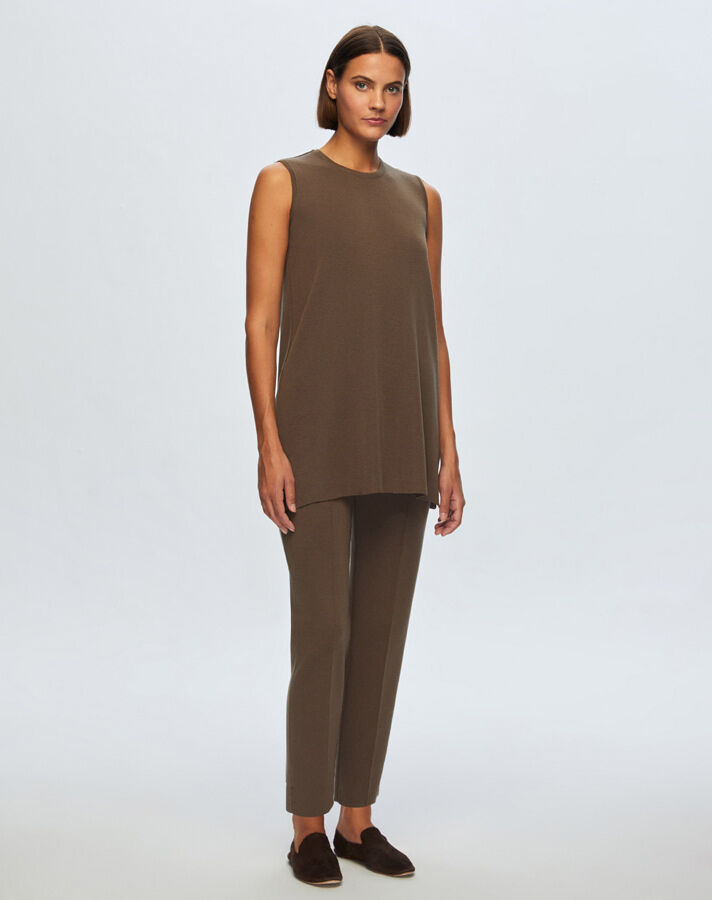 T24K-6000 Kolsuz Basic Tunik DATA-BROWN - 1