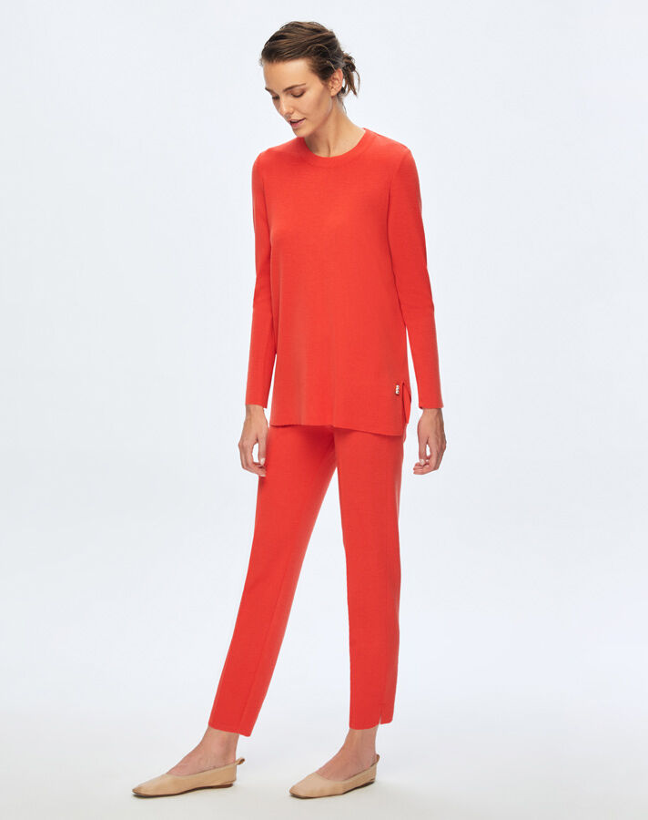T24K-6001 Uzun Kollu Basic Tunik ASPO-CORAL - 1