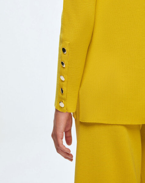T24K-6001 Uzun Kollu Basic Tunik ETİCA-YELLOW - MISS DALIDA (1)