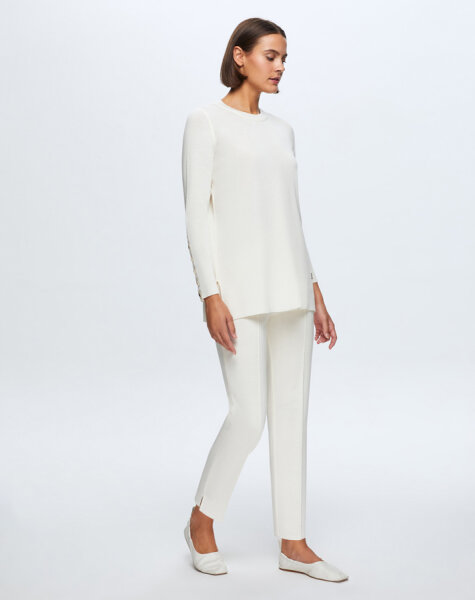 T24K-6001 Uzun Kollu Basic Tunik FEDE-ECRU 