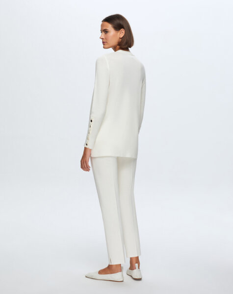T24K-6001 Uzun Kollu Basic Tunik FEDE-ECRU - 3