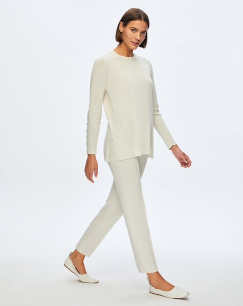 T24K-6001 Uzun Kollu Basic Tunik RAME-BONE - MISS DALIDA (1)