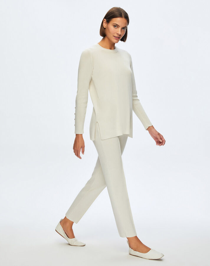 T24K-6001 Uzun Kollu Basic Tunik RAME-BONE - 2