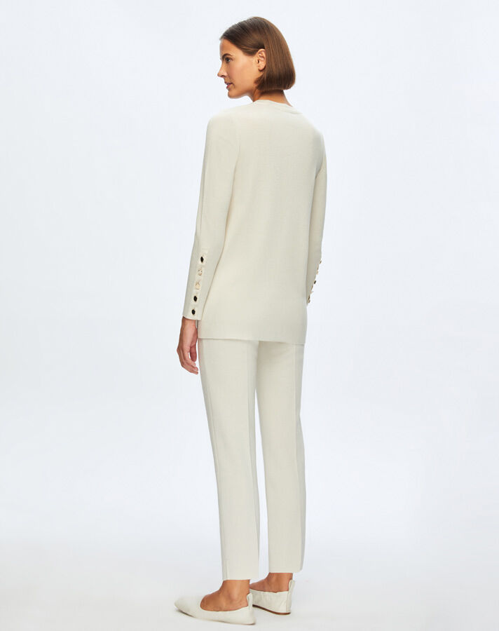 T24K-6001 Uzun Kollu Basic Tunik TERRA-MİLKY - 3