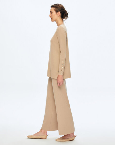 T24K-6001 Uzun Kollu Basic Tunik VOLO-SMOKE - MISS DALIDA