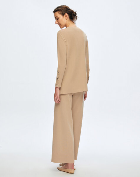 T24K-6001 Uzun Kollu Basic Tunik VOLO-SMOKE - 2