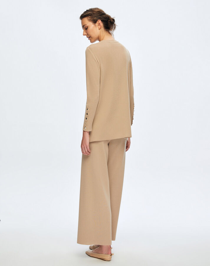 T24K-6001 Uzun Kollu Basic Tunik VOLO-SMOKE - 2