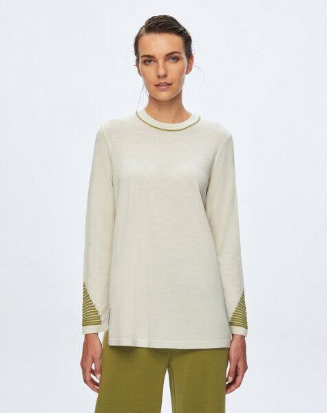 T24K-6002 Örgü Detaylı Triko Tunik VOLO-SMOKE - 3