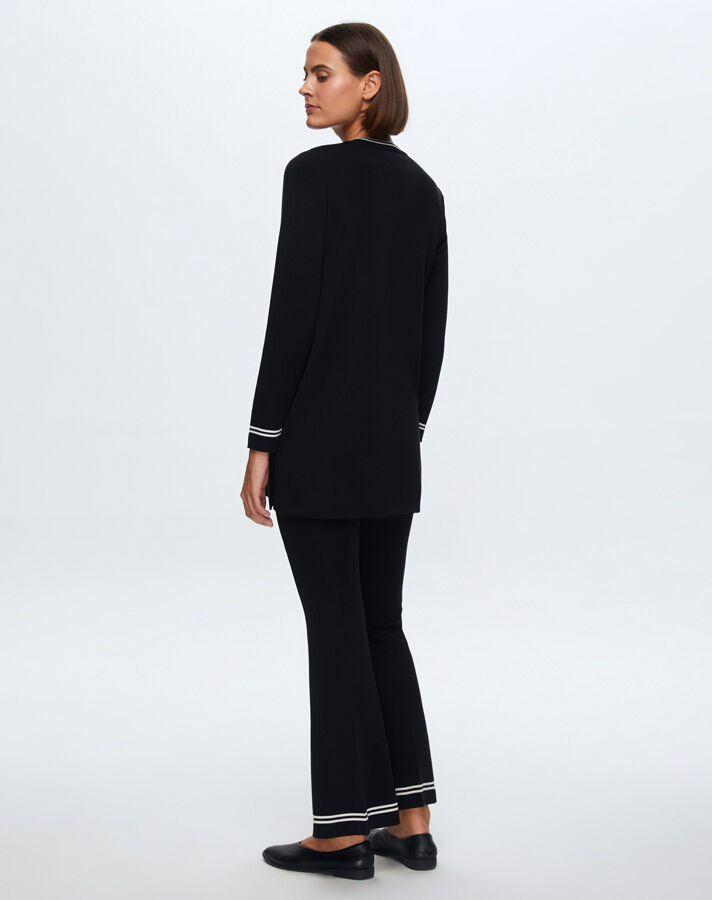 T24K-6003 Kare Desenli Tunik BLACK - 3
