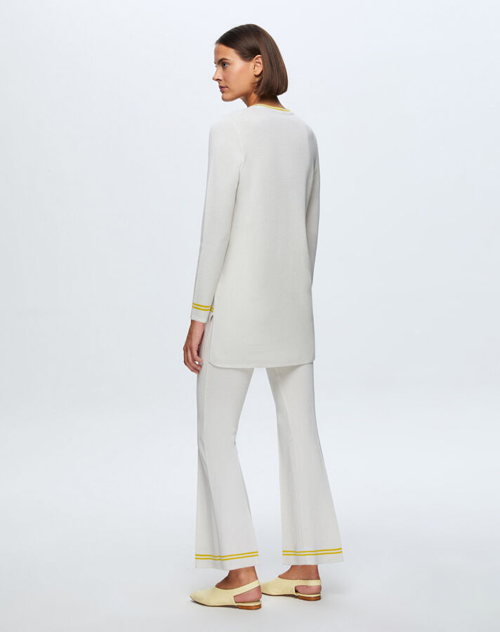 T24K-6003 Kare Desenli Tunik VOLO-SMOKE / ETİCA-YELLOW - 3