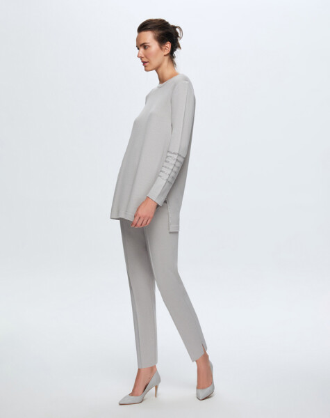T24K-6008 Kolu Taşlı Tunik - 2